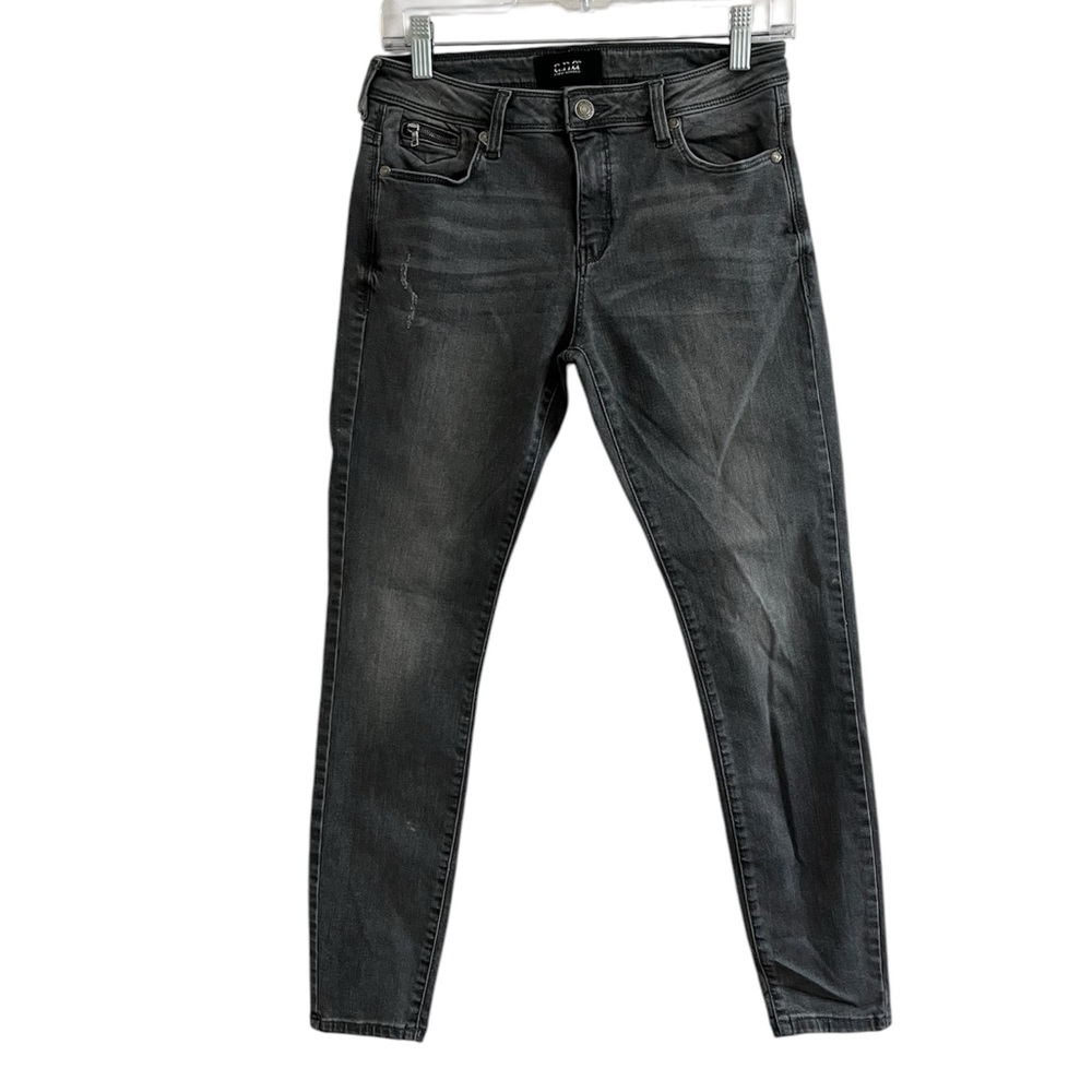 a.n.a. Skinny Jeans Size 6 Distressed Denim Gray Faded Mid Rise Grunge